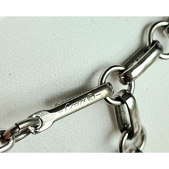 Vintage Coro Necklace 1960s Silver Chevron Signed 1960s MCM Mid Century Modern - Picture 3 of 7